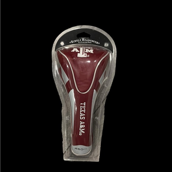 Texas A&M Aggies NCAA Single Apex Golf Club Headcover For Oversized Drivers NEW - Picture 1 of 8